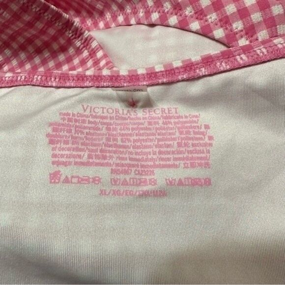 NWT VICTORIA’S SECRET GINGHAM CUT OUT PINK PADDED ONE PIECE SWIMSUIT XL - Picture 7 of 10